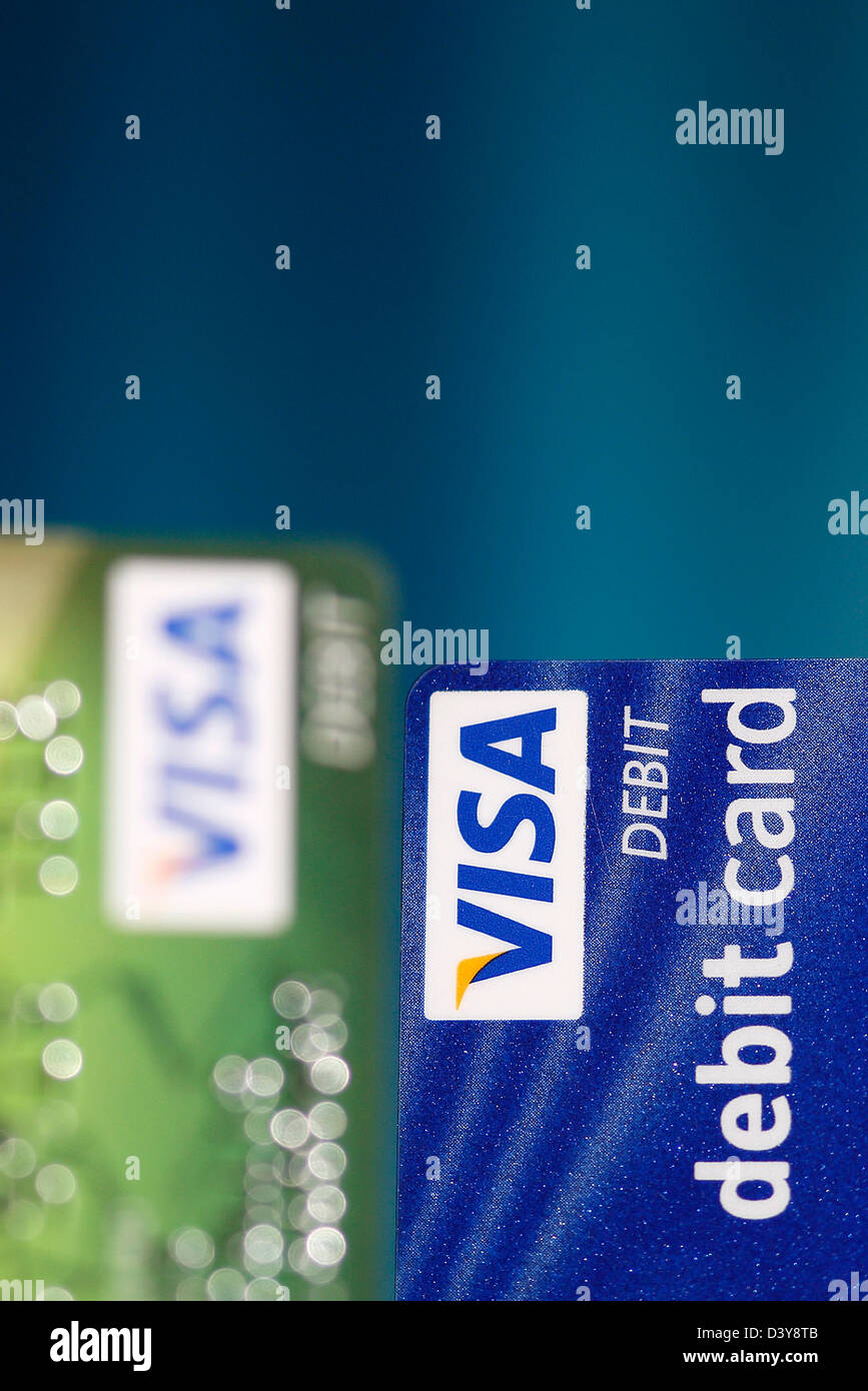 Visa Debit Cards Stock Photo Alamy