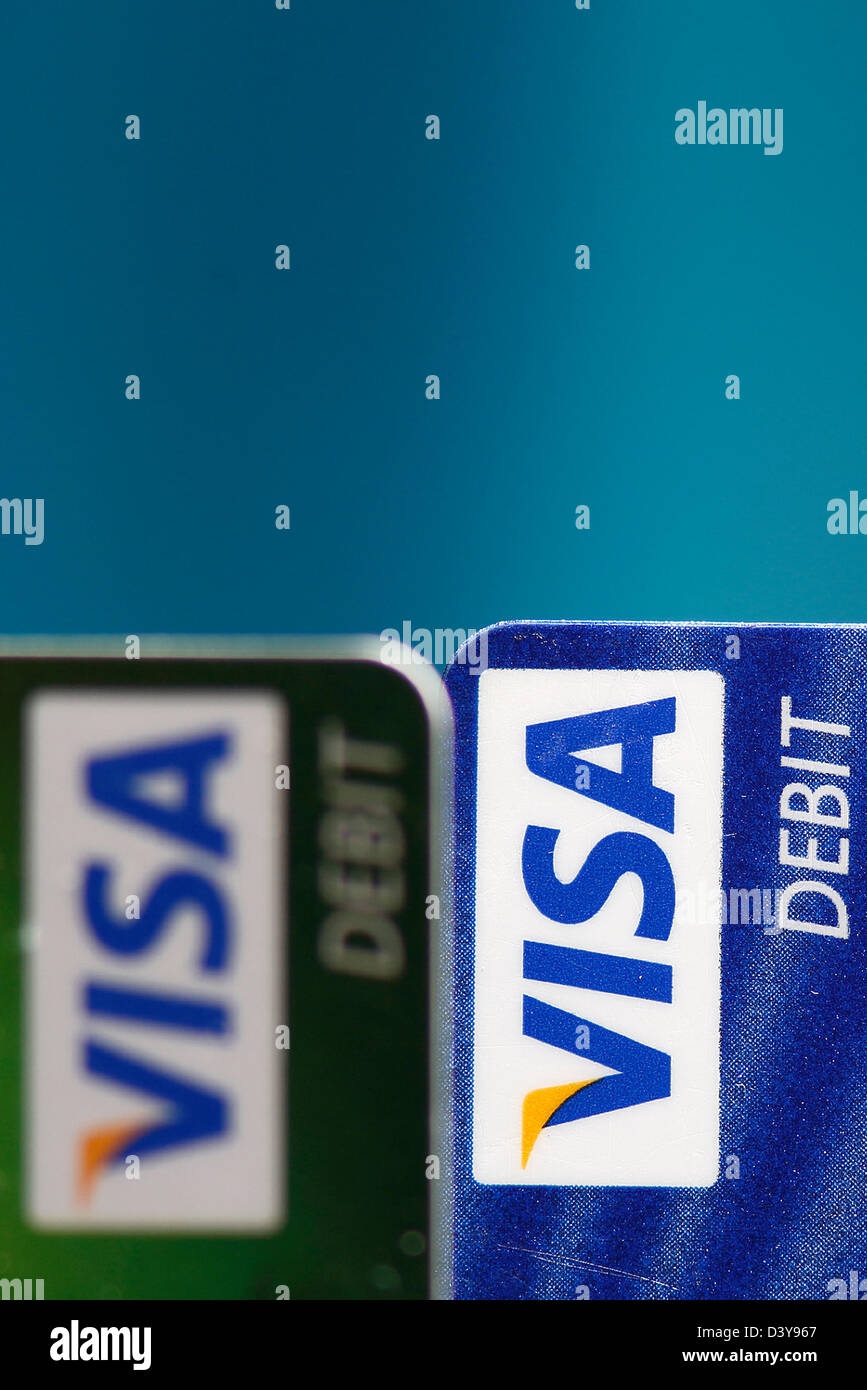 Visa Debit Cards Stock Photo Alamy
