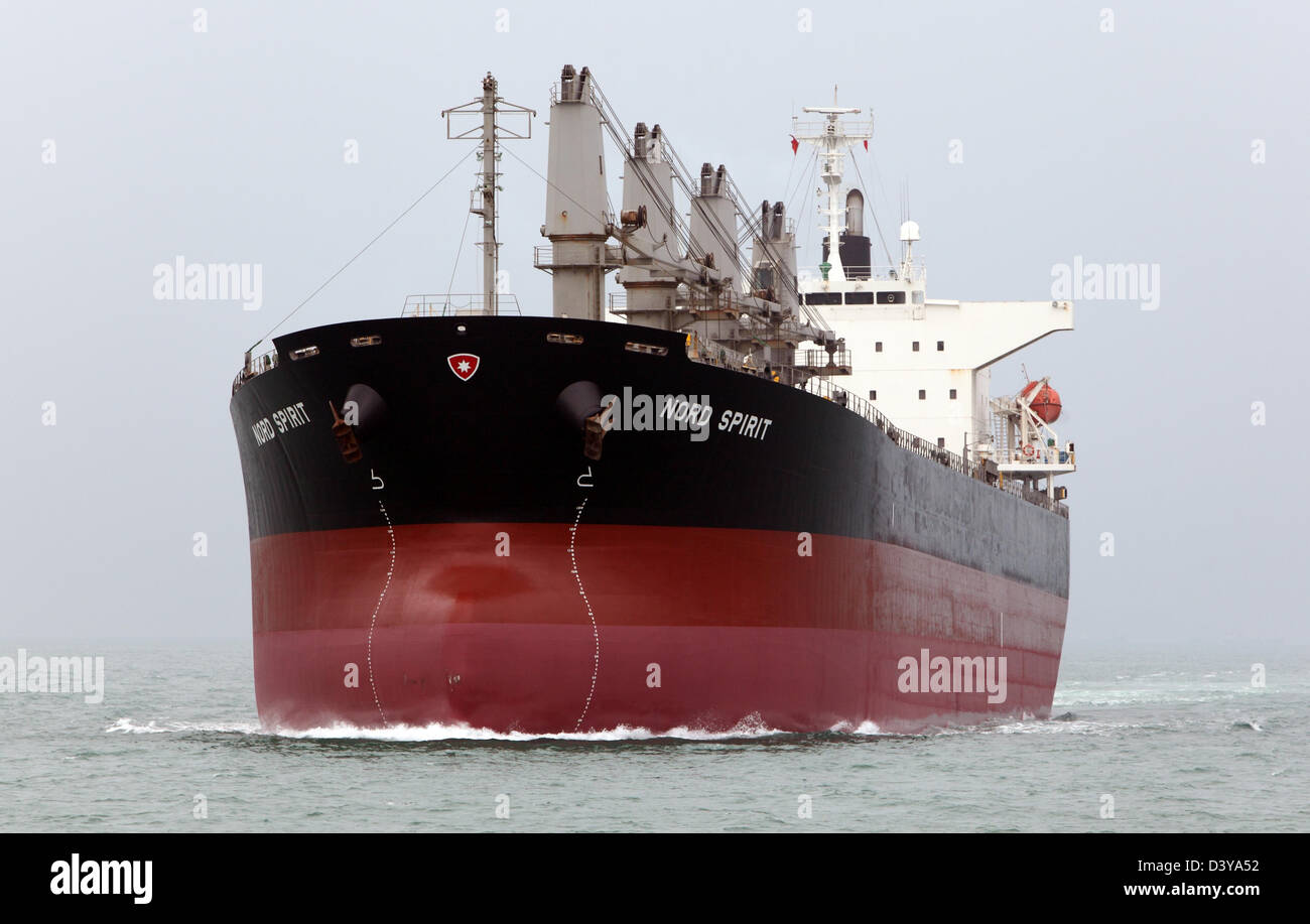 Hong Kong, China, the cargo ship North Spirit Stock Photo