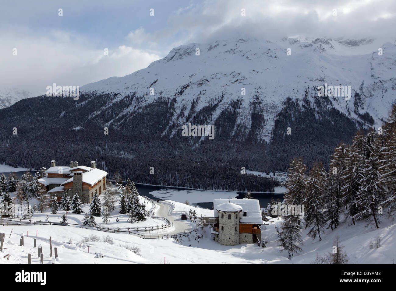Houses in Saint Moritz, Switzerland Stock Photo Alamy