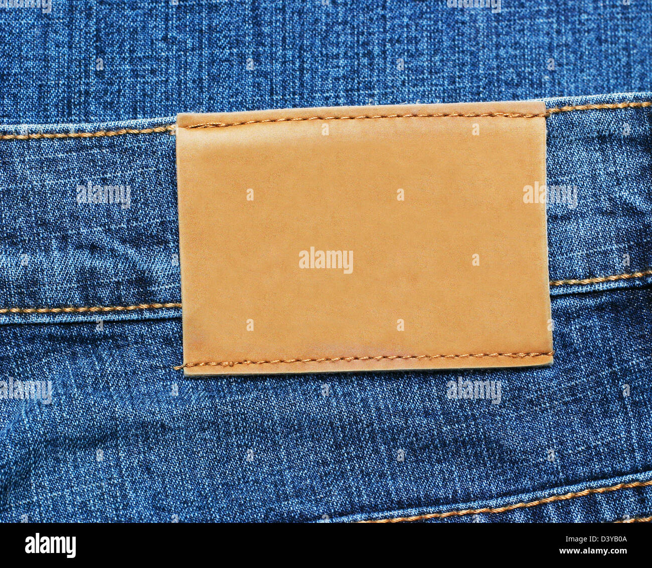Blue Jeans Label Stock Photo - Alamy