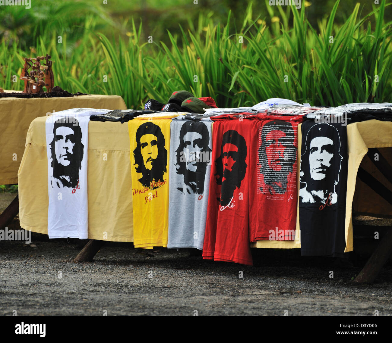 T-shirts with the image of Ernesto Guevara, Vinales, Pinar del Rio Province, Cuba Stock Photo