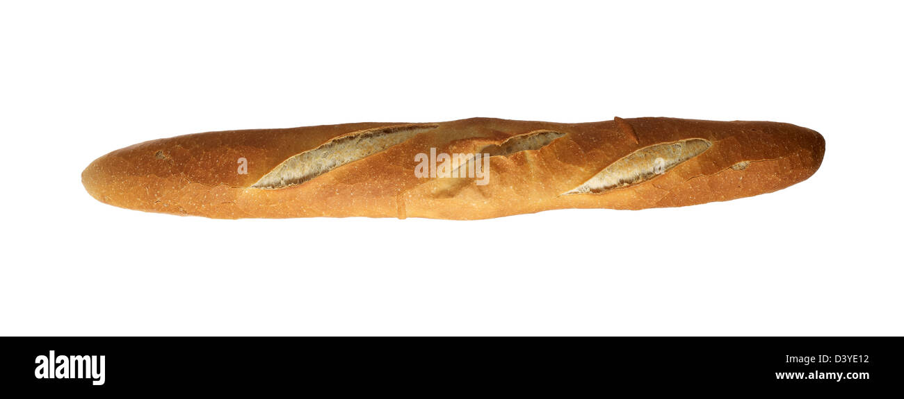 White french baguette bread isolated on white background Stock Photo ...