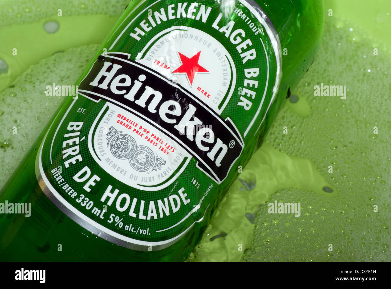 Green Heineken bottle Stock Photo Alamy