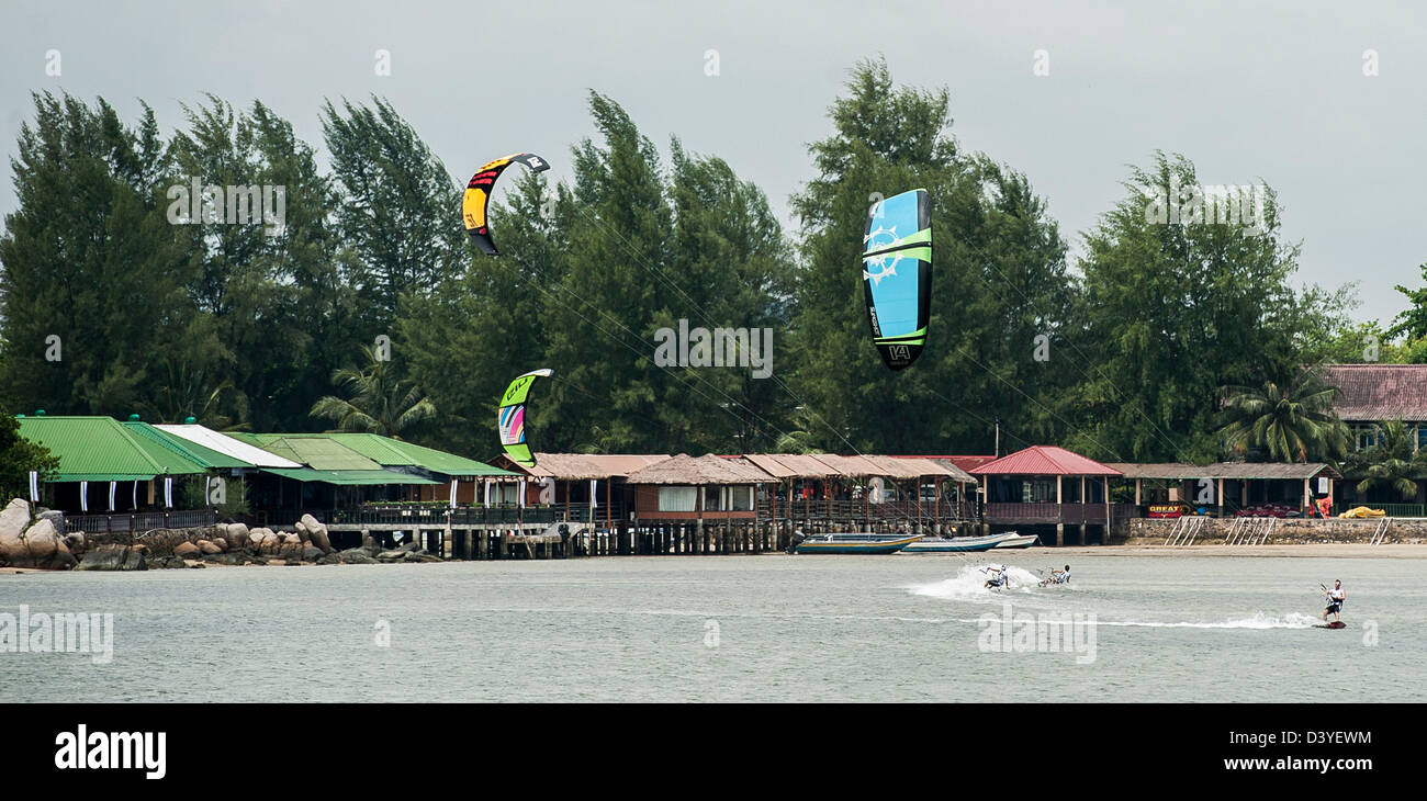 [BINTAN ISLAND, INDONESIA - FEBRUARY 21: View  Argo Beach Resort in Bintan, Indonesia on February 21, 2013 Stock Photo