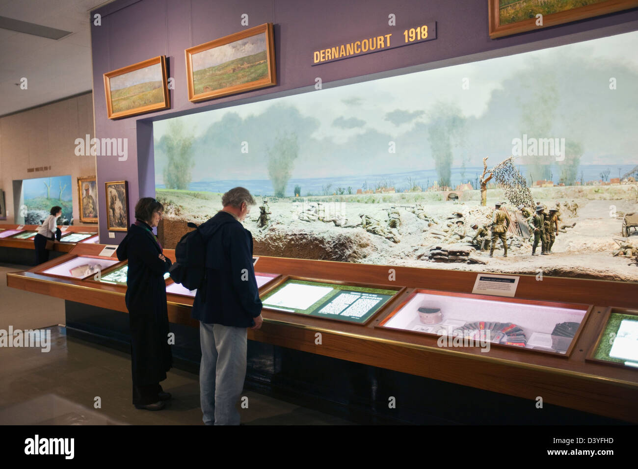 Diorama depicting World War I battle in the Australian War Memorial. Canberra, Australian Capital Territory, Australia Stock Photo