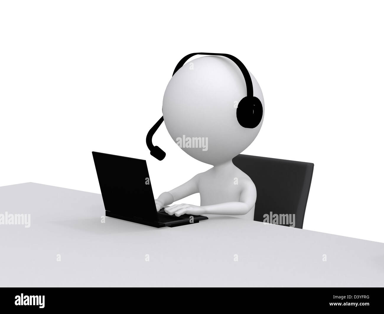 Character call center laptop hi-res stock photography and images - Alamy