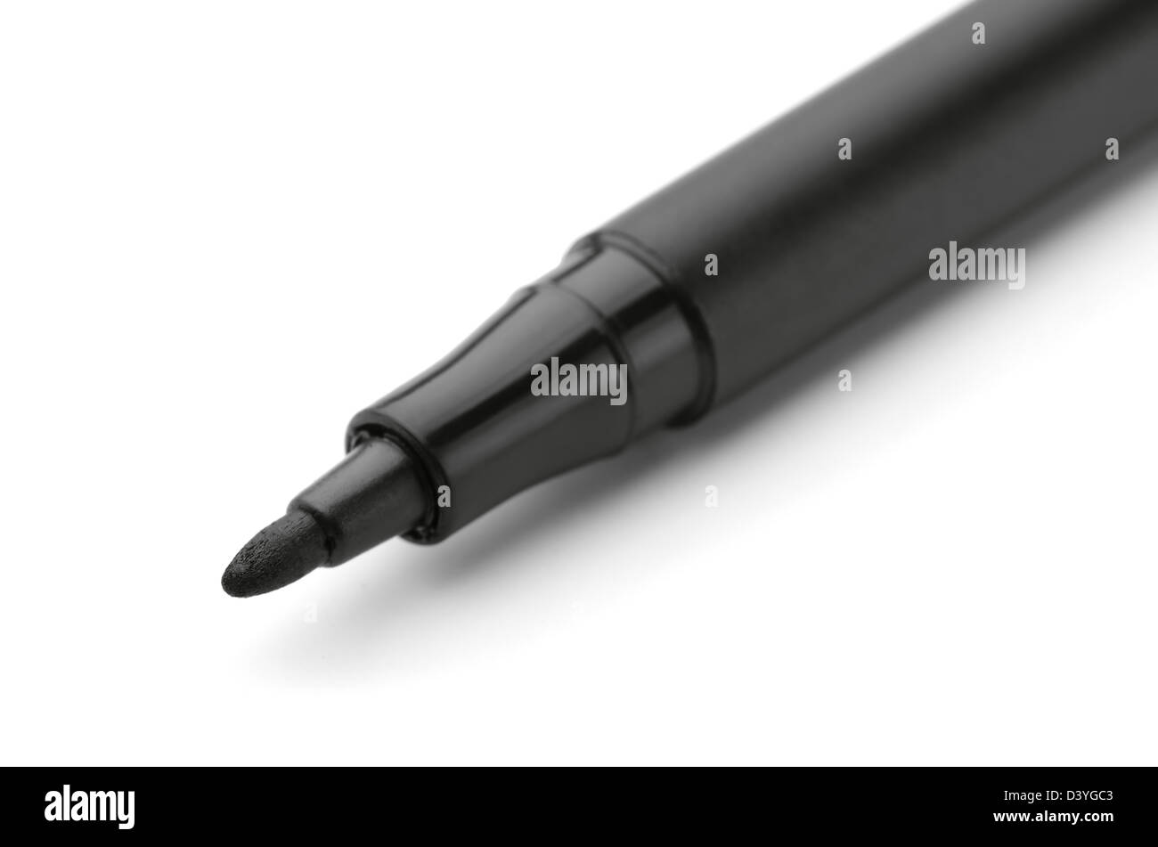 Black permanent marker pen isolated on white Stock Photo