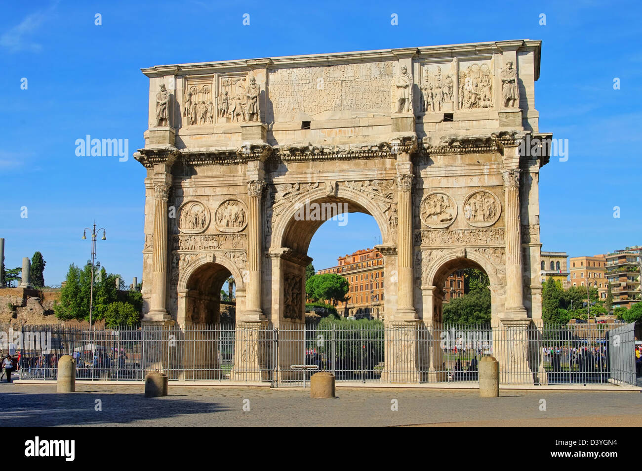 Rom Konstantinsbogen - Rome Arch of Constantine 02 Stock Photo