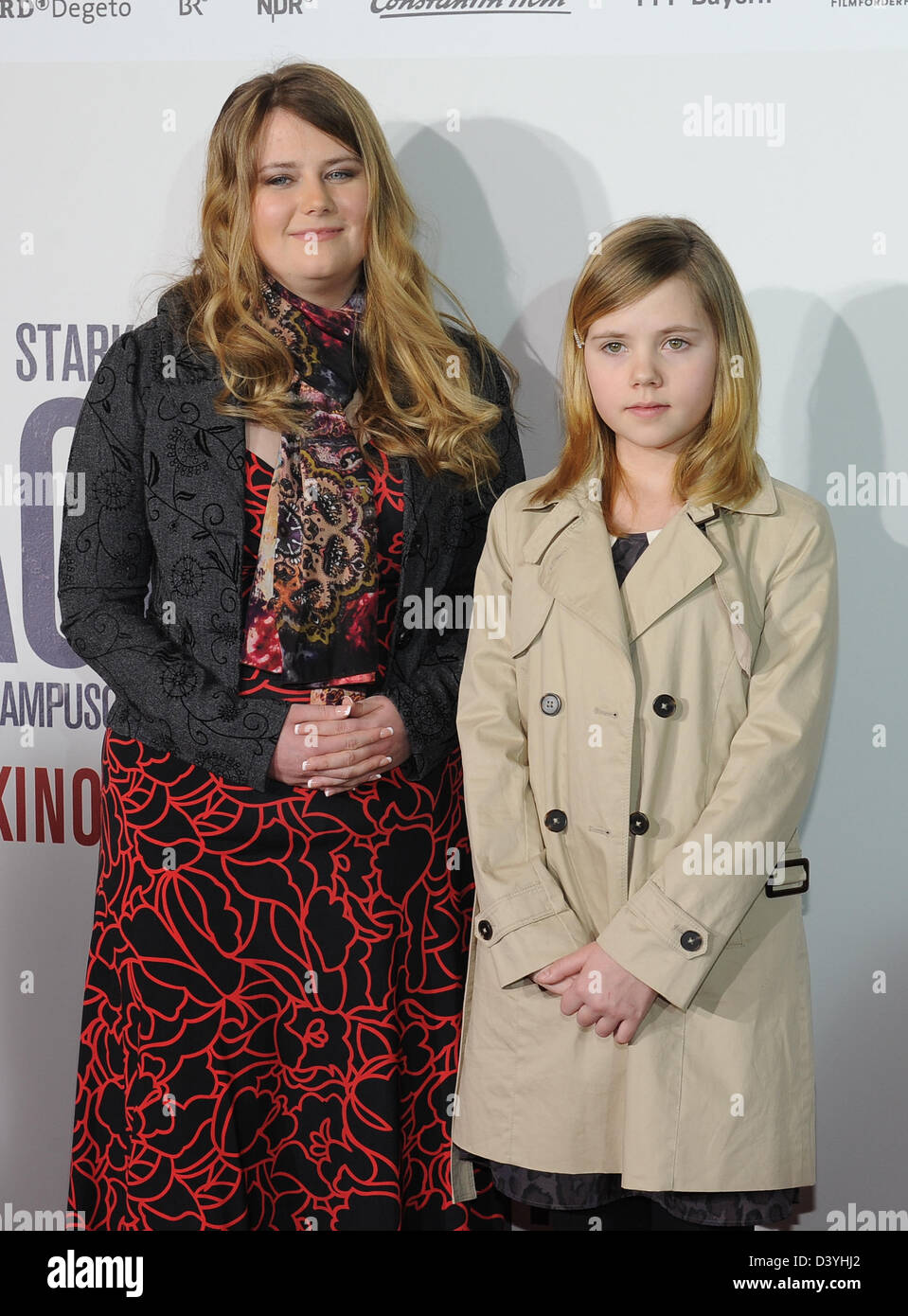 The former abduction victim Natascha Kampusch and actress Amelia Pidgeon, who plays the part of Kampush as a littel girl, attend the premier of the film ' ...