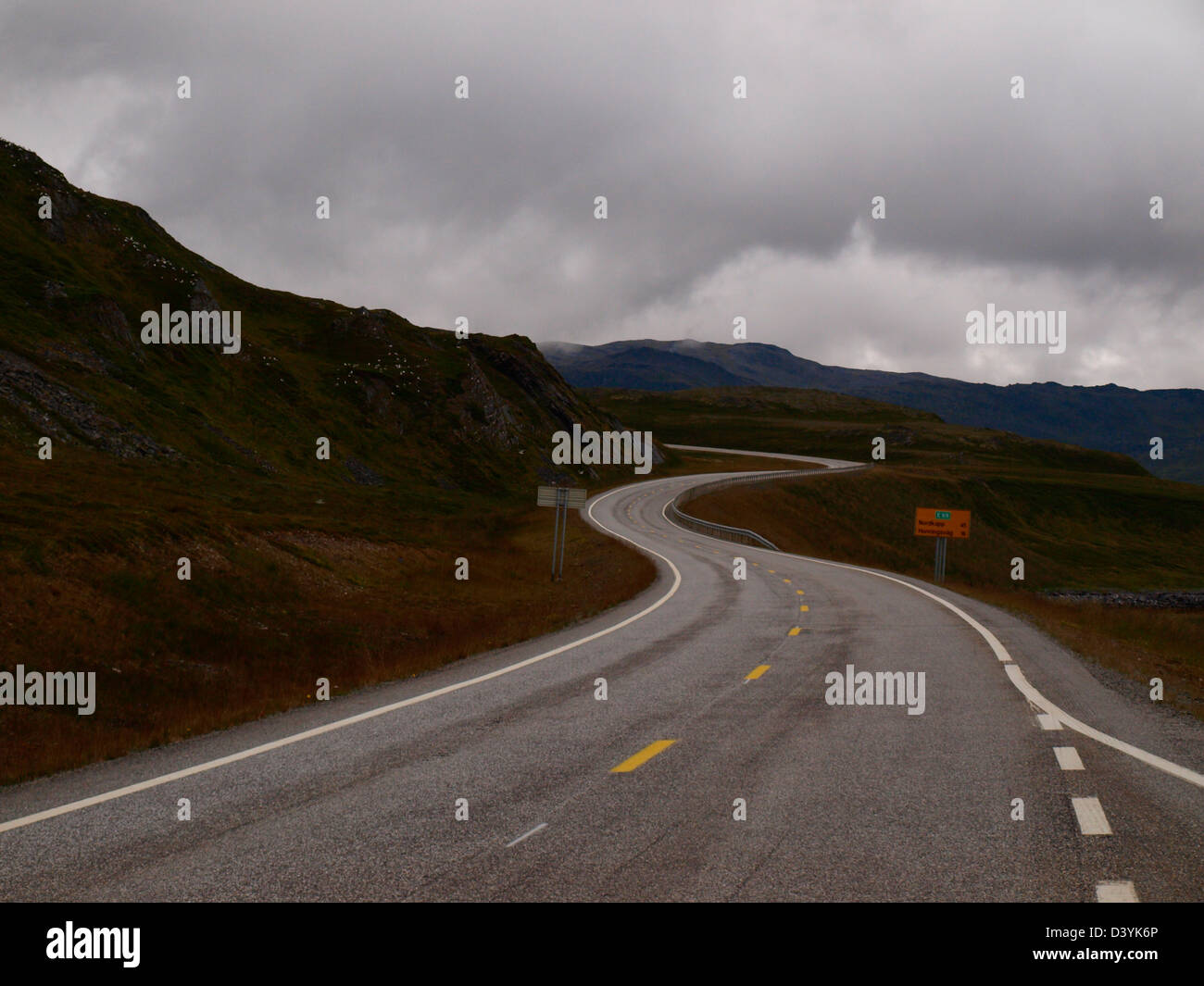 Empty road to north cape hi-res stock photography and images - Alamy