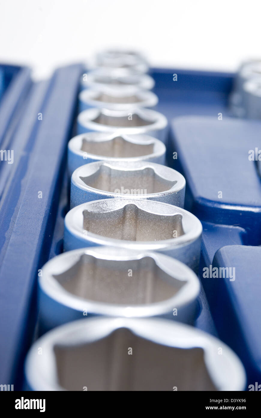 set of metallic tools as background.tools around the world Stock Photo