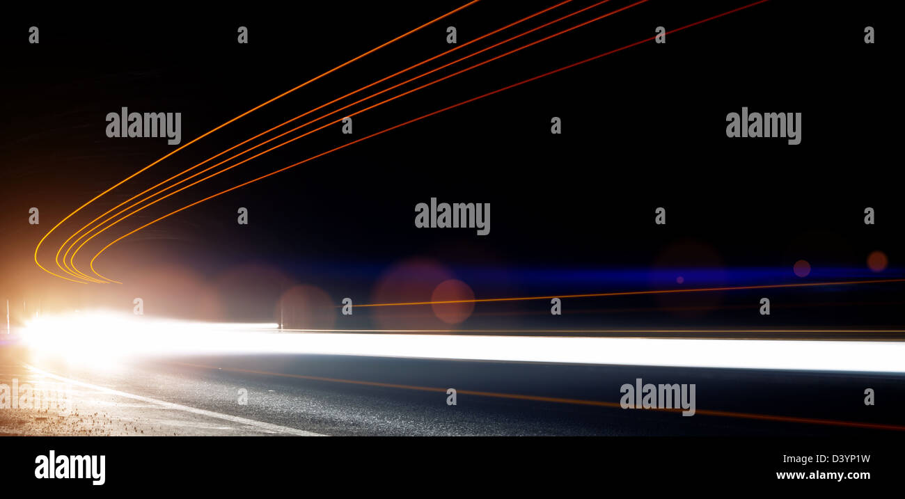 Long exposure headlight trails hi-res stock photography and images - Alamy