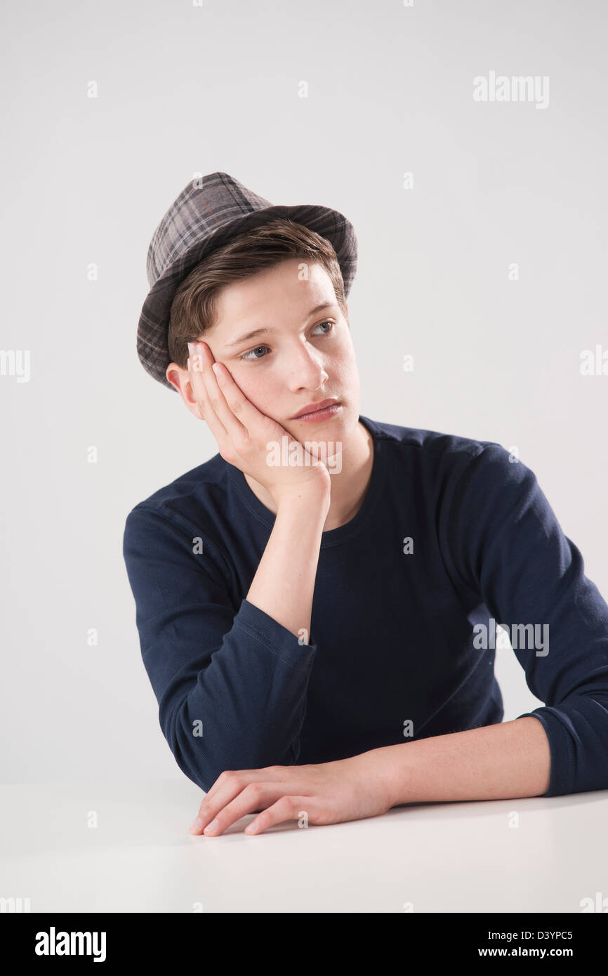 Portrait of Teenage Boy Stock Photo