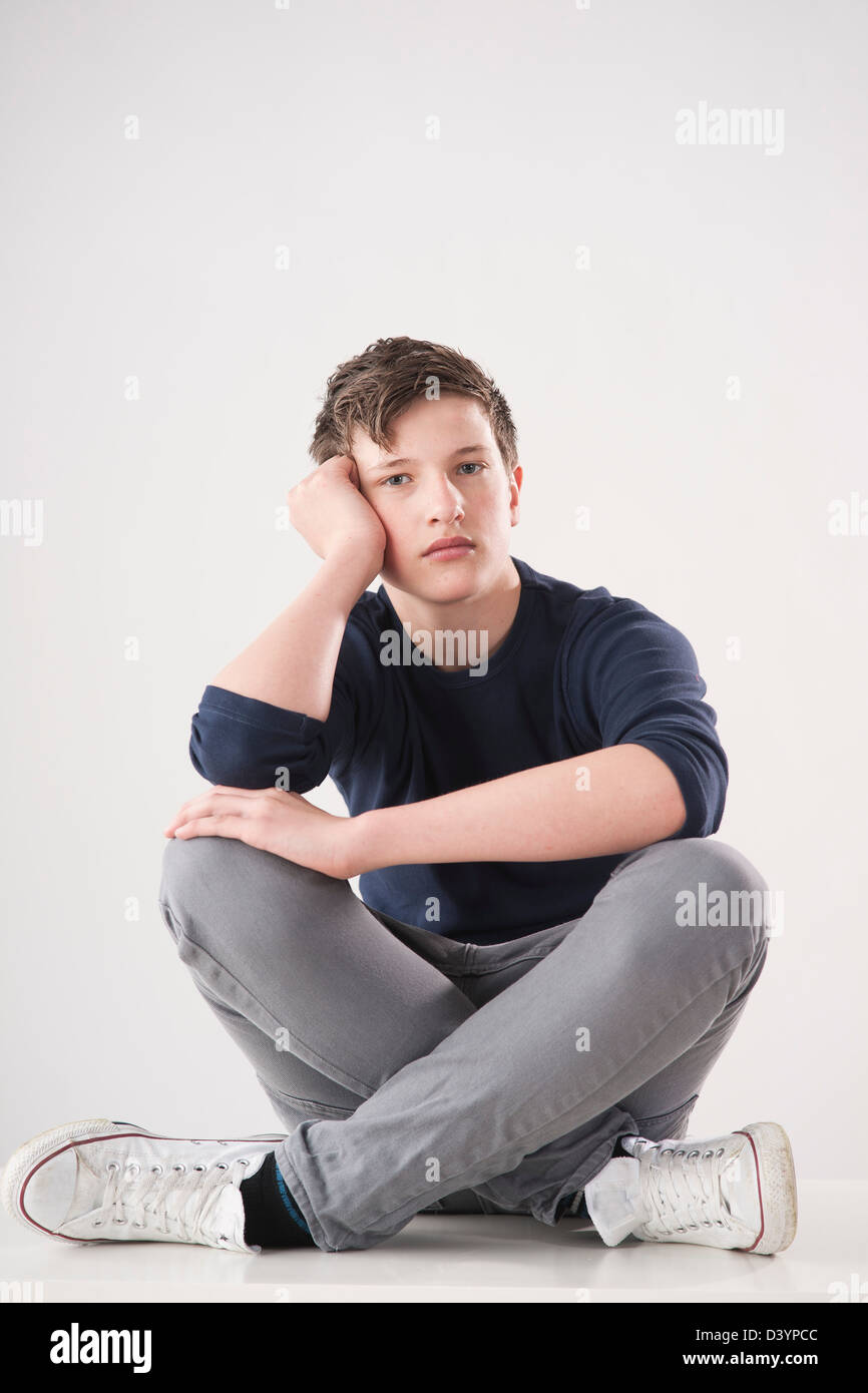 Portrait of Teenage Boy Stock Photo