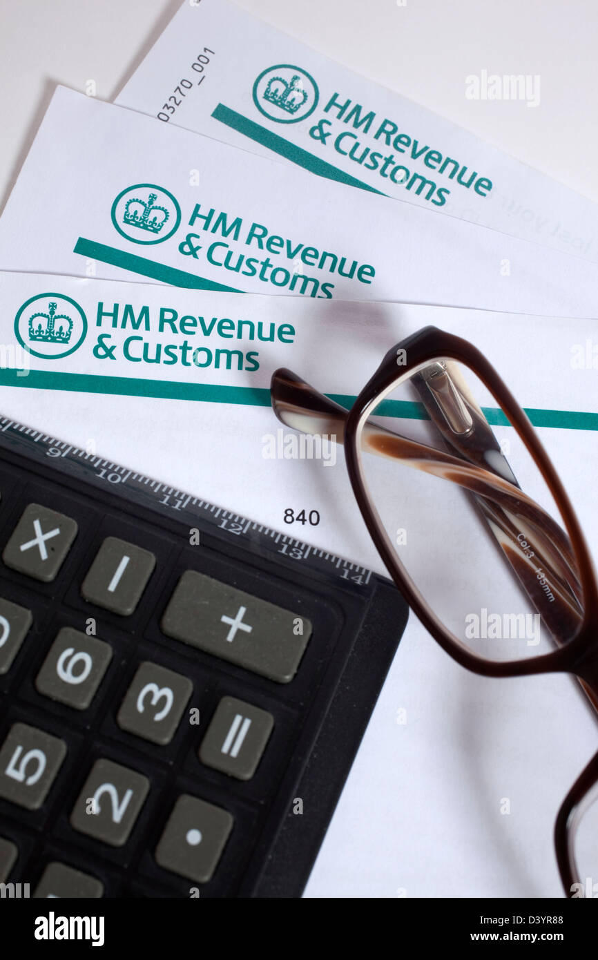 HM Revenue Customs Tax Return Stock Photo Alamy