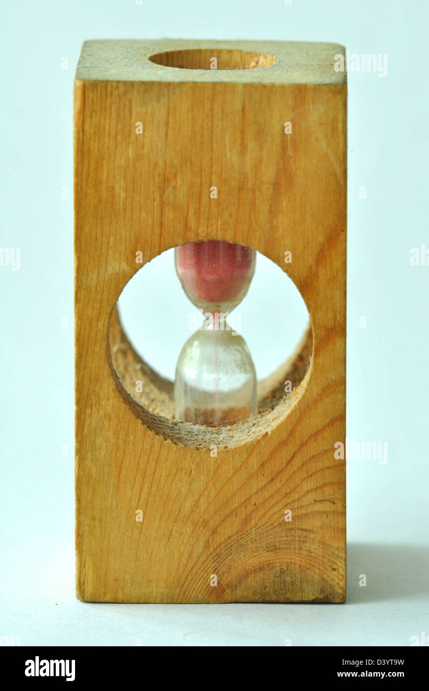 An egg timer hour-glass Stock Photo