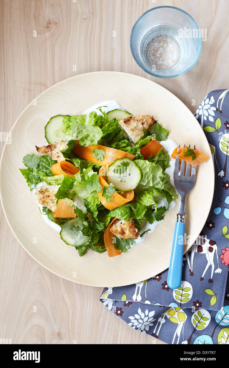Chicken Salad with Yogurt Dressing Stock Photo Alamy