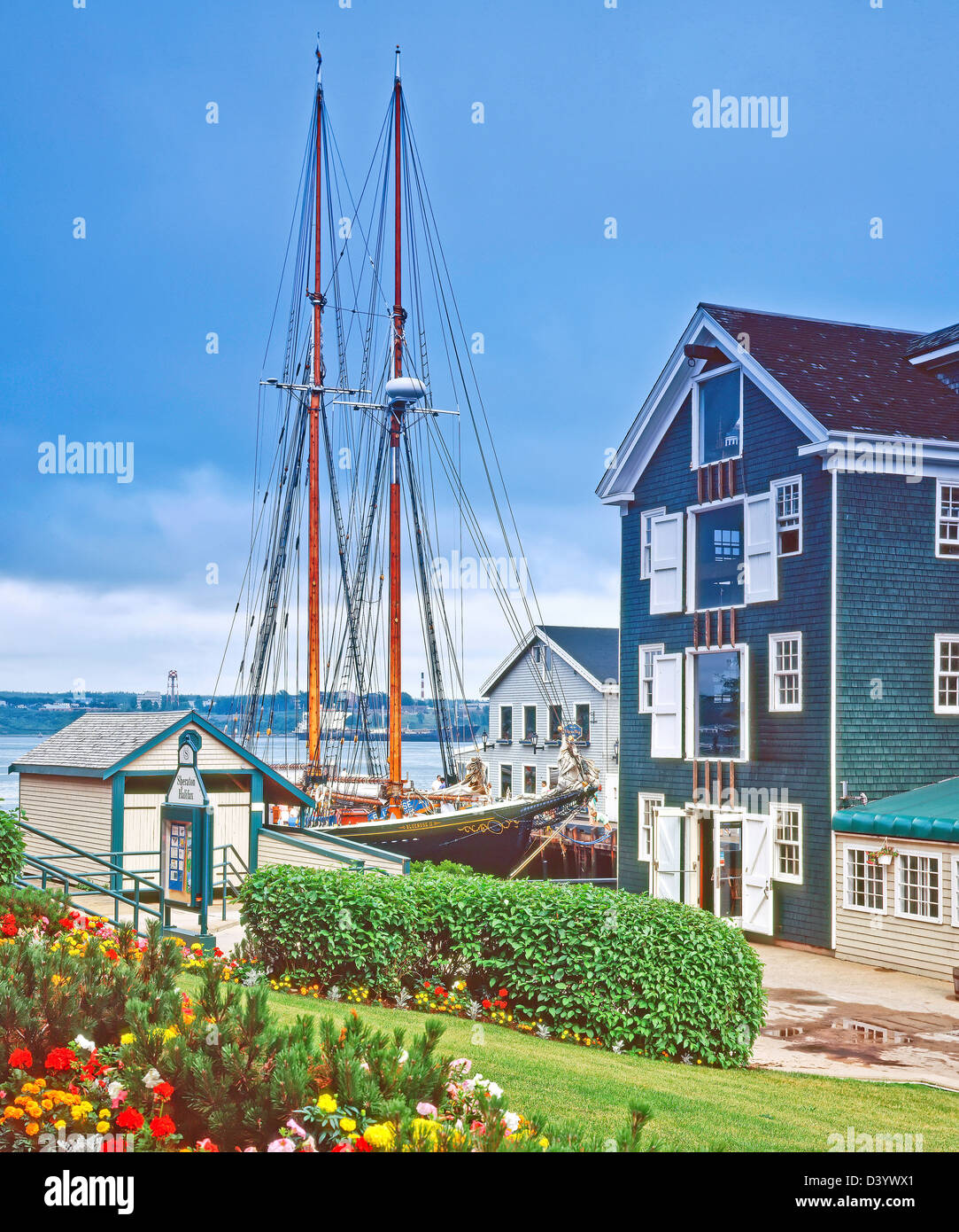 Bluenose 2 Schooner in harbor at Canada, Nova Scotia;East Coast