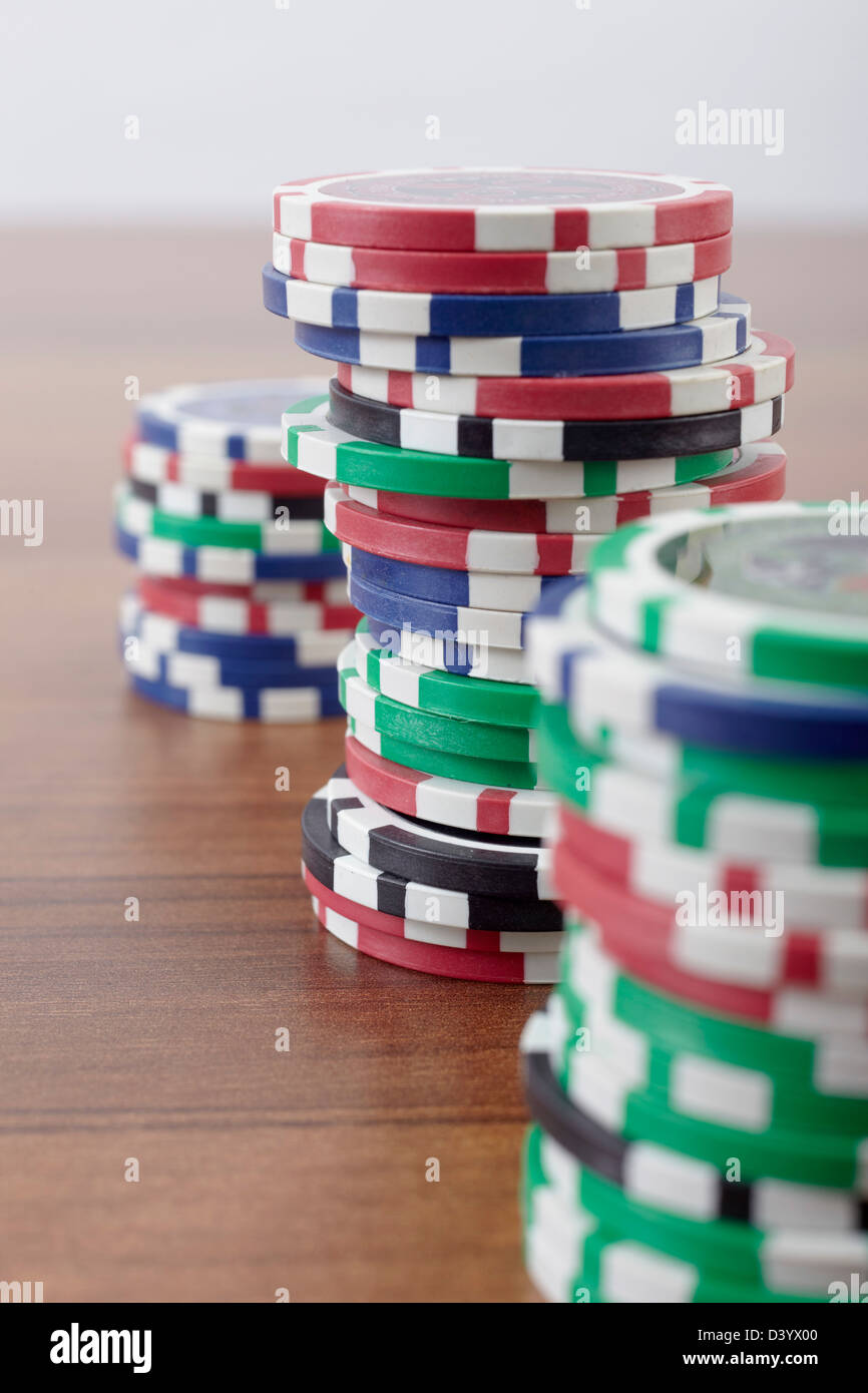 Stacks of Poker Chips Stock Photo Alamy