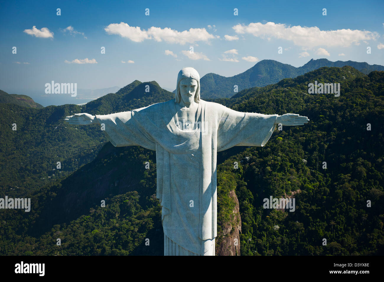 Christ the Redeemer Statue on Corcovado Mountain, Rio de Janeiro, Brazil Stock Photo
