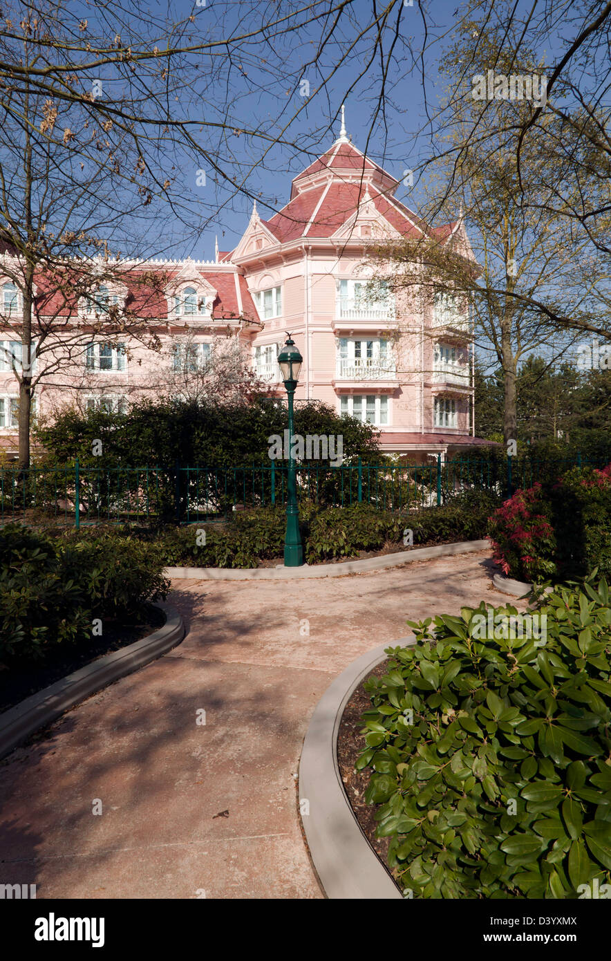 Approaching One Of The Disneyland Paris Resort Hotels Through approaching-one-of-the-disneyland-paris-resort-hotels-through