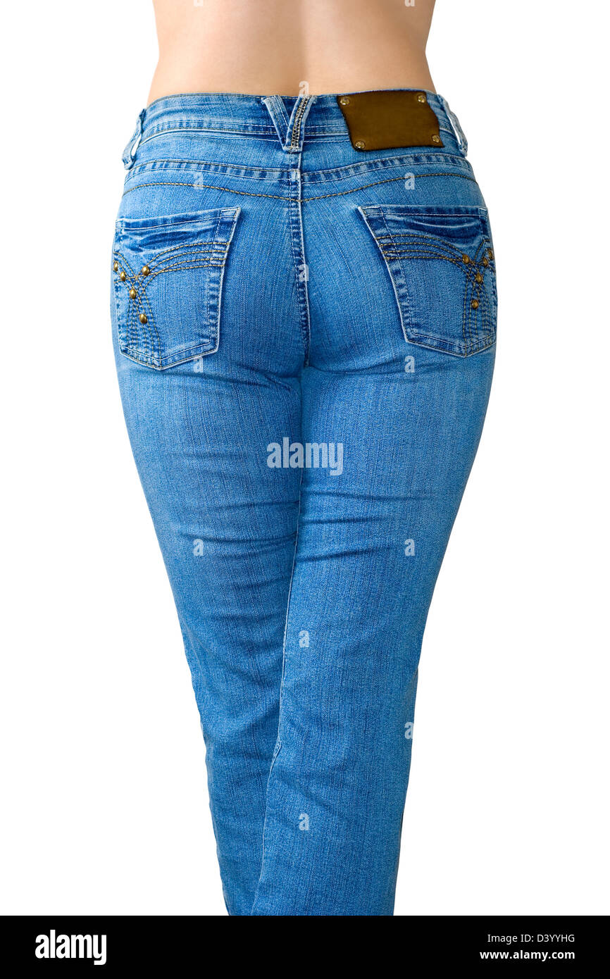 Blue jeans is the rear view Stock Photo