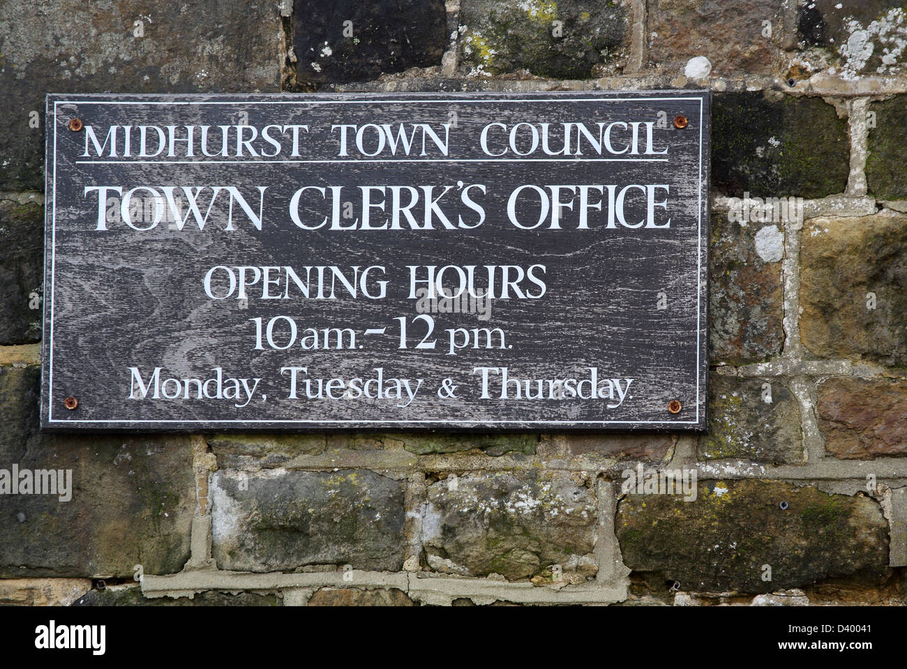 the town clerks office in midhurst in west sussex Stock Photo Alamy