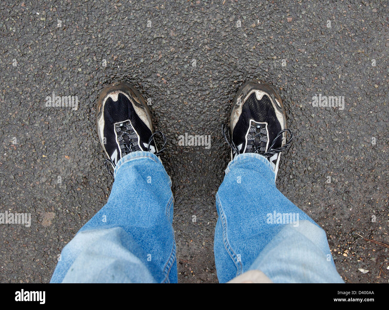 Photographers feet number 1 see also FY0BRA Stock Photo Alamy