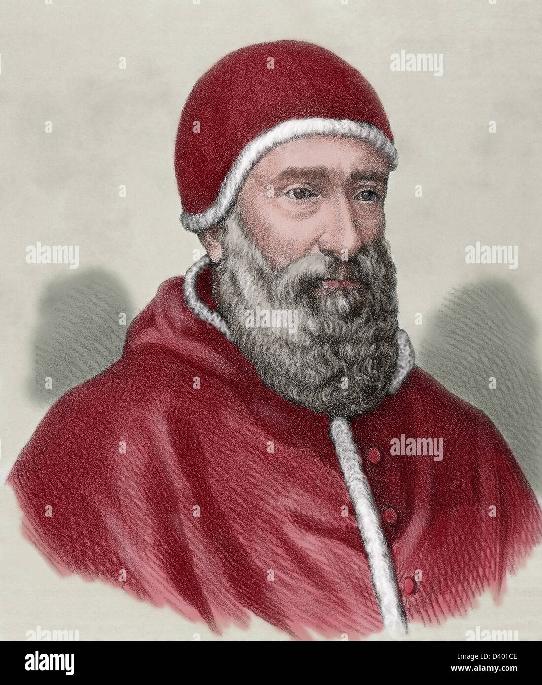 Clement VII (1478–1534), born Giulio di Giuliano de Medici. Cardinal from 1513 to 1523 and Pope from 1523 to 1534. Stock Photo