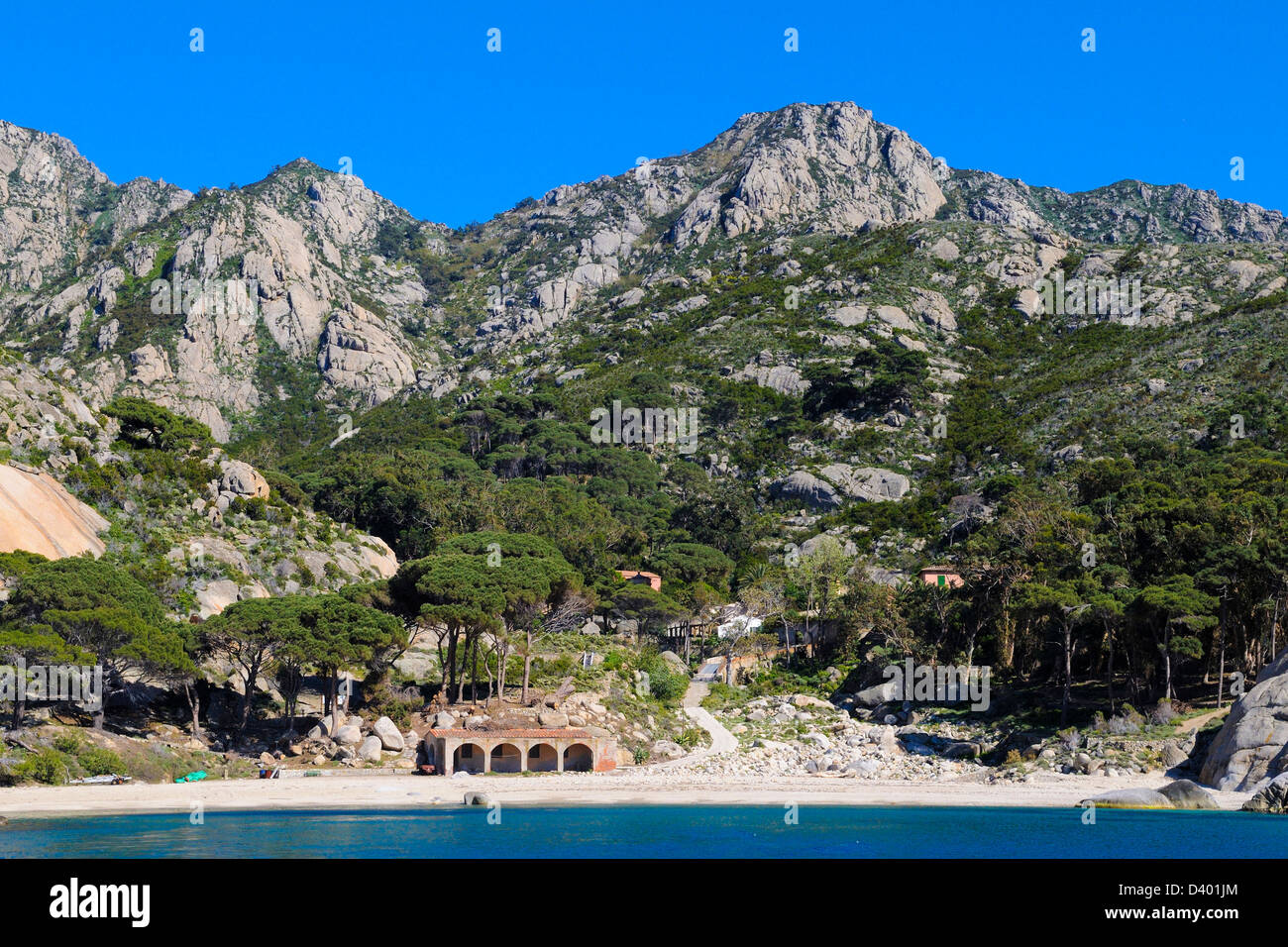 Italy Tuscany Montecristo island  cala maestra Tuscan   Archipelago national park Stock Photo