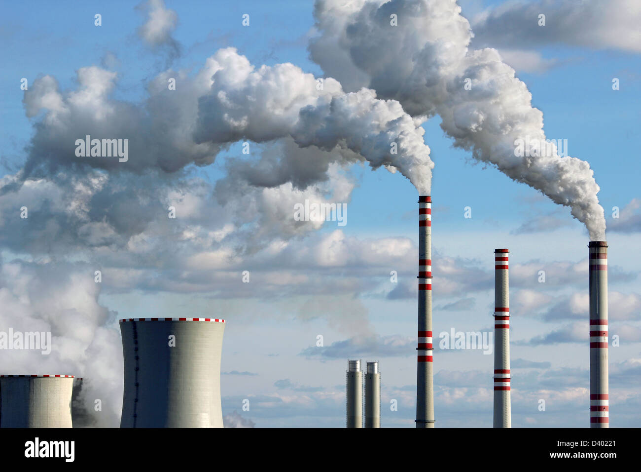 polluted smoke from coal power plant Stock Photo Alamy