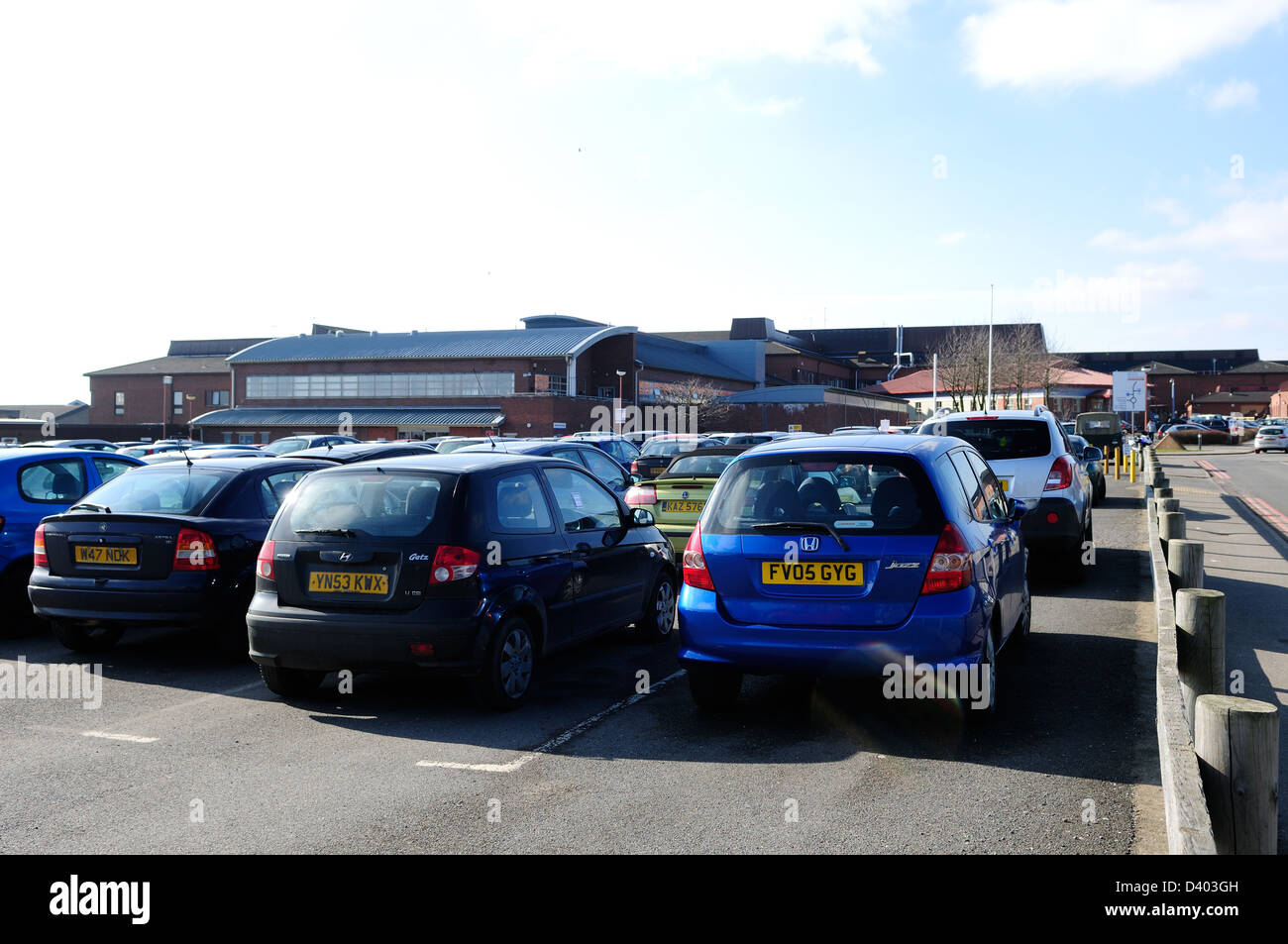 United Lincolnshire Hospitals.NHS. Lincoln County Hospital.Car Parking . Stock Photo
