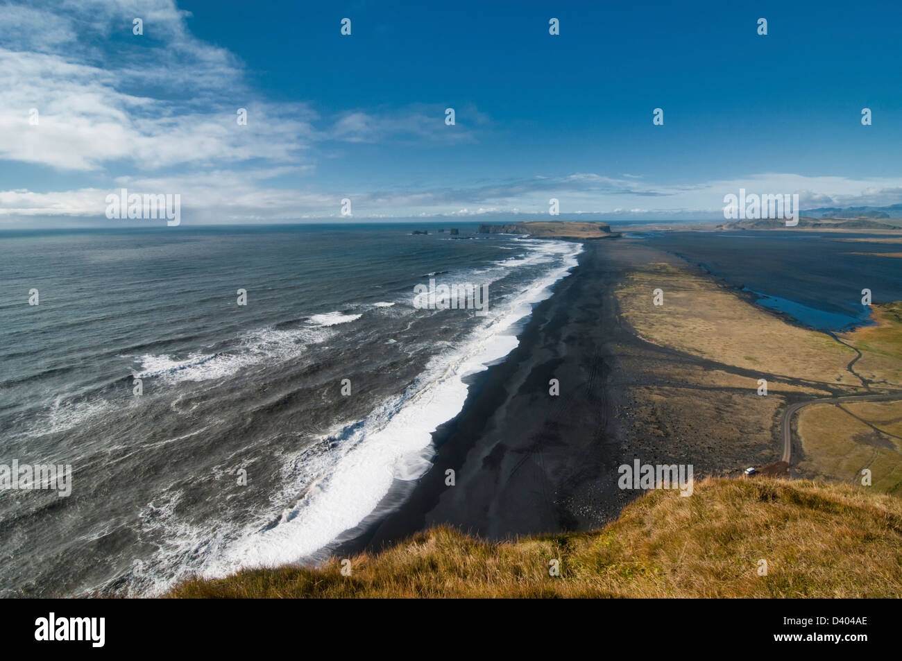 Reynisfjara black sand beach in Vik, southern Iceland Stock Photo