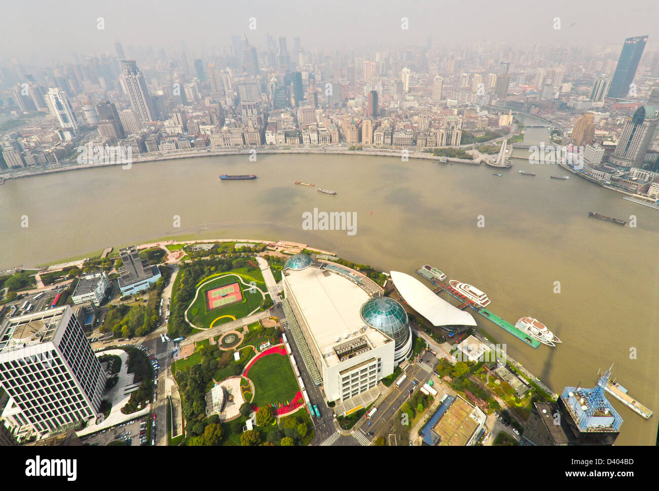 Smoggy Shanghai - China Stock Photo