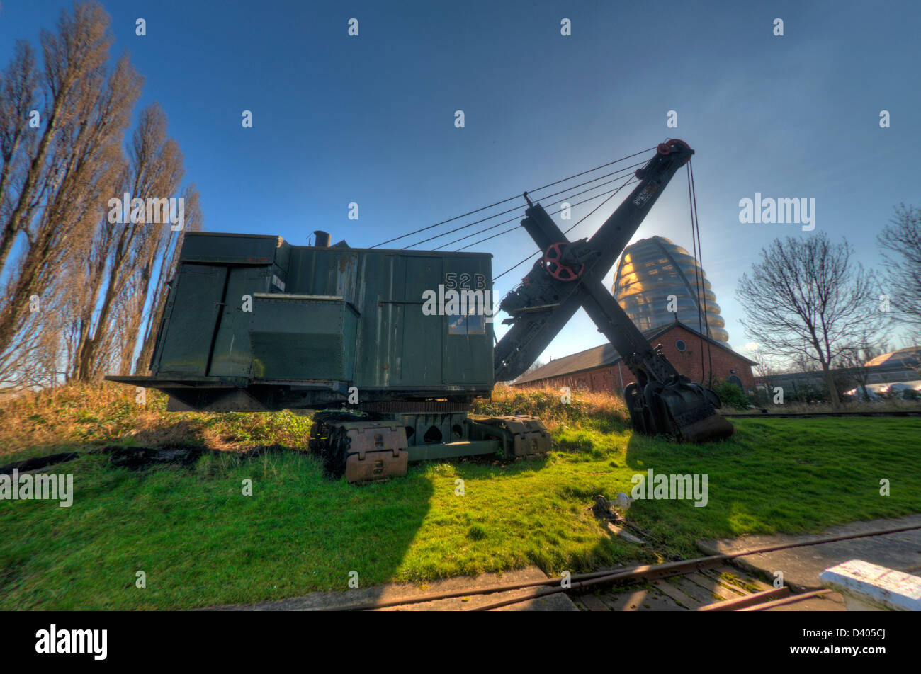 HDR image of 1935 Steam Shovel at the Abbey Pumping Station Museum, Leicester, England, UK Stock Photo