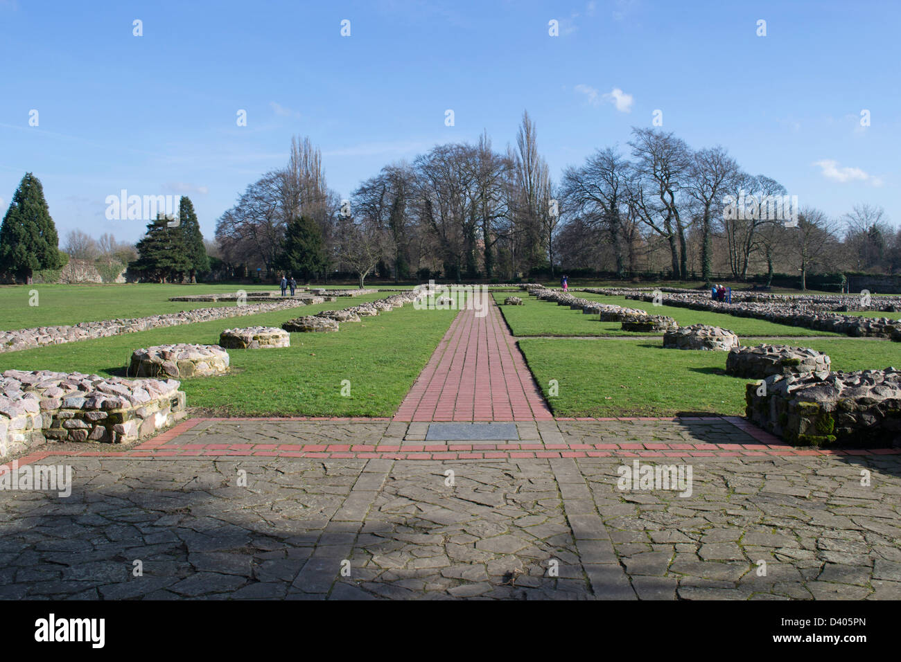 Ruins of Leicester Abbey in Abbey Park, Leicester, England, UK Stock