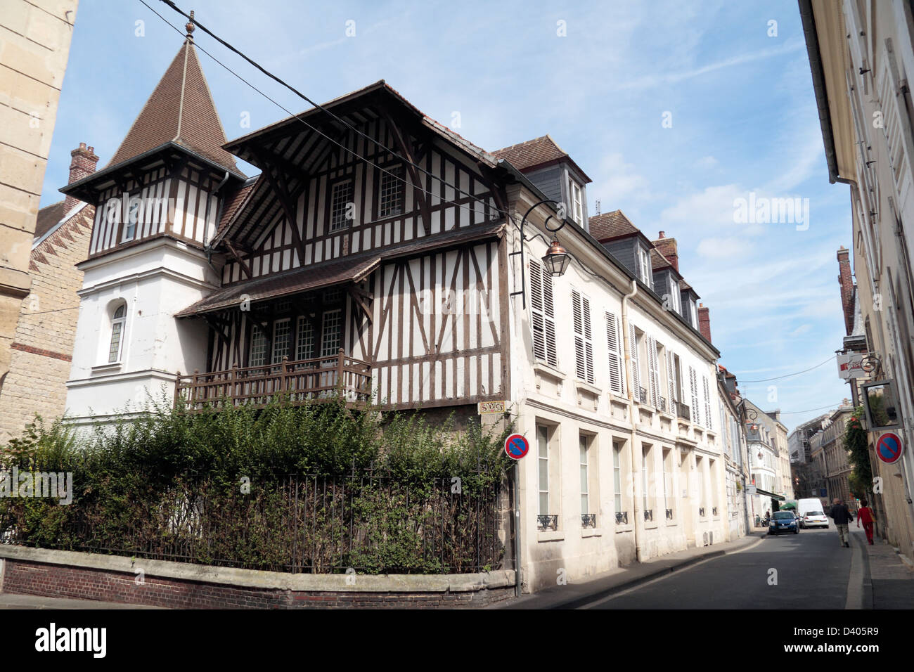 Beautiful house in Compiègne, Oise department of Picardy, northern France. Stock Photo