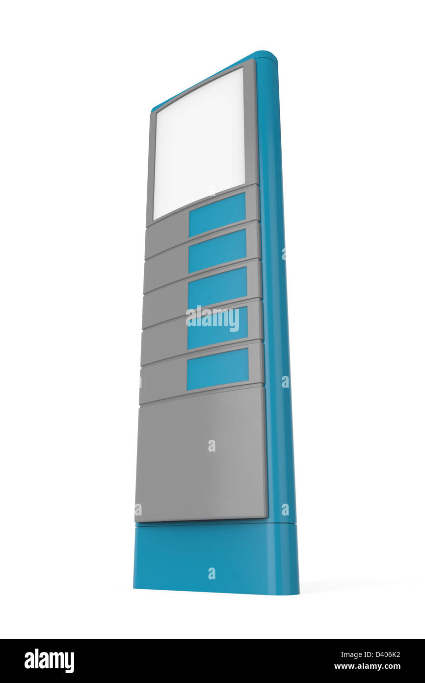 Empty petrol station sign on white background Stock Photo Alamy