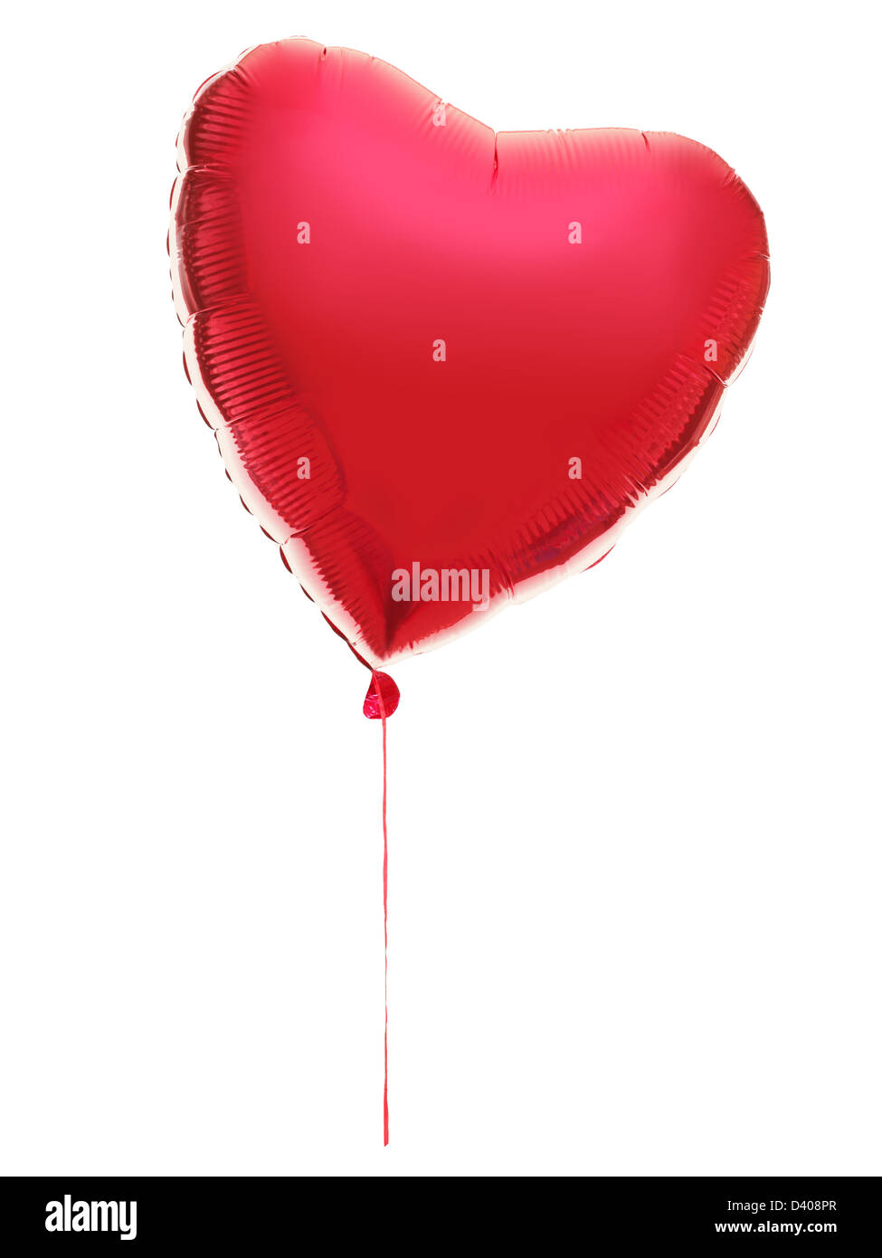 Red heart shaped balloon isolated on white background Stock Photo - Alamy