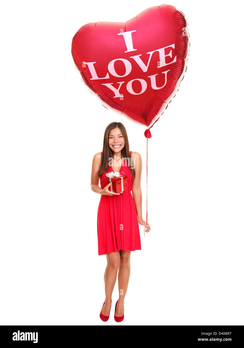 white and red love heart dress