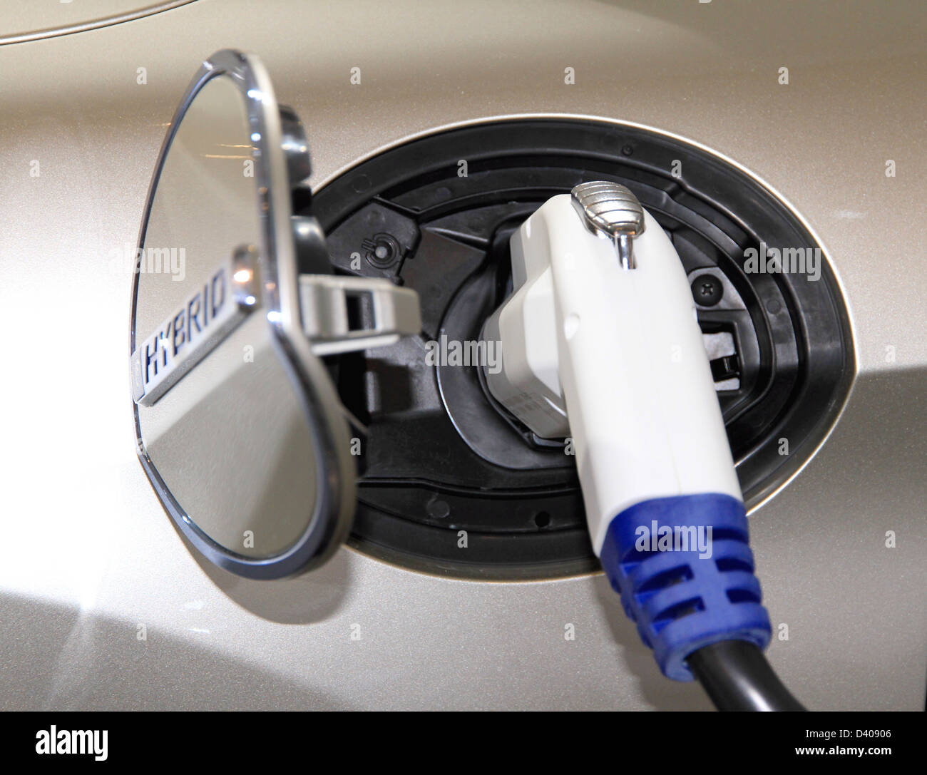 Hybrid Car Charge Stock Photo Alamy