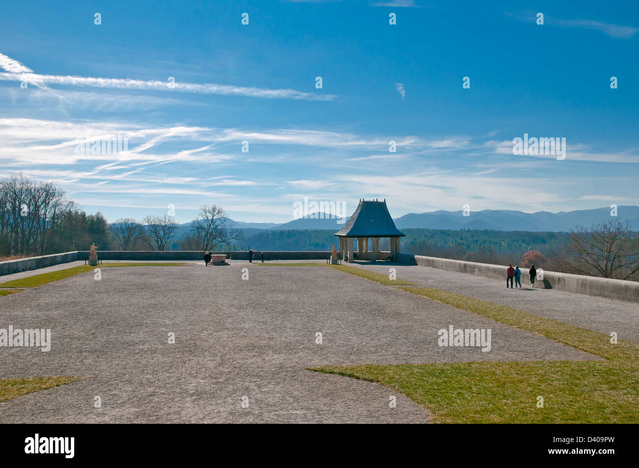 Detail of Biltmore Gardens with playground for a review, Asheville, North Carolina, ,North America ,USA Stock Photo