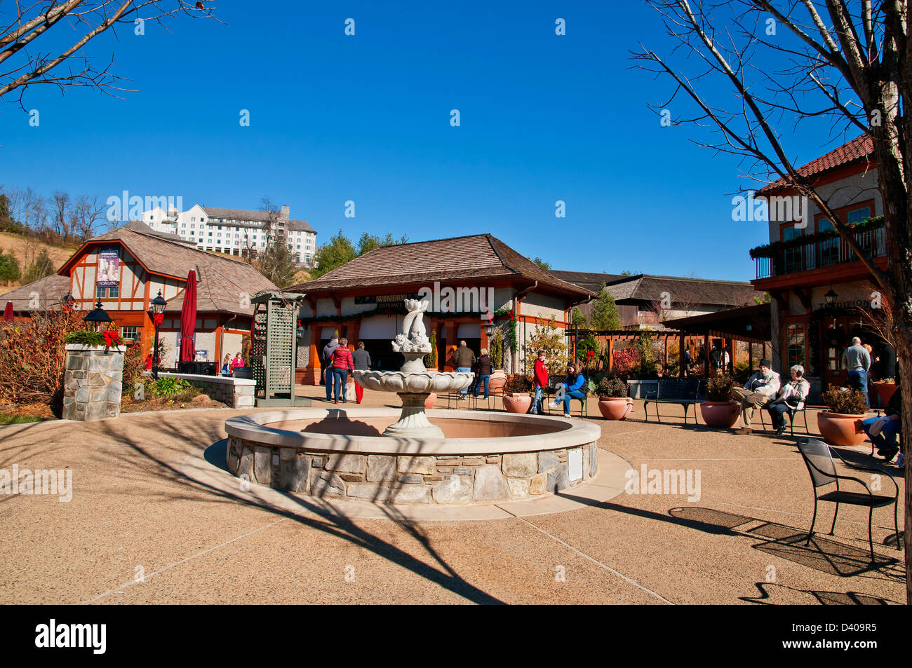Plaza, Antler Hill Village & Winery, Asheville, North Carolina,USA,North America Stock Photo