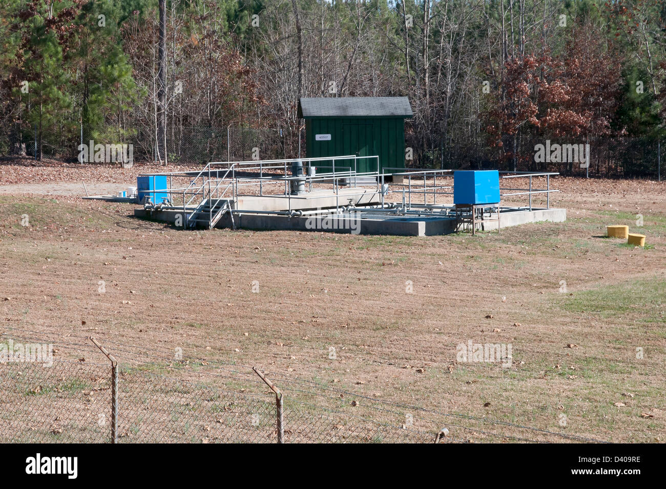 Waste water,treatment facility, USA, North America Stock Photo