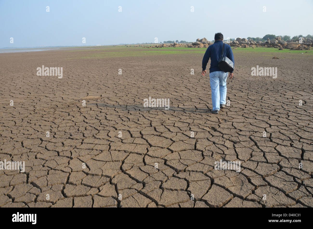 Dry land in South India Stock Photo