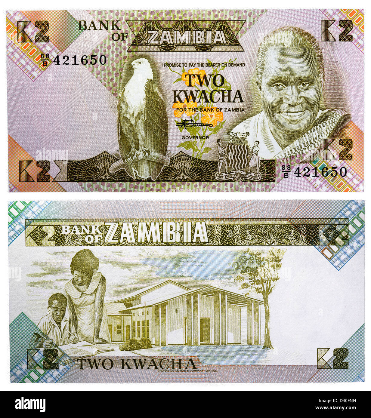 World Paper Money Zambia 10 Kwacha ND 1980-88 P26d Sign 6 @ Crisp UNC 