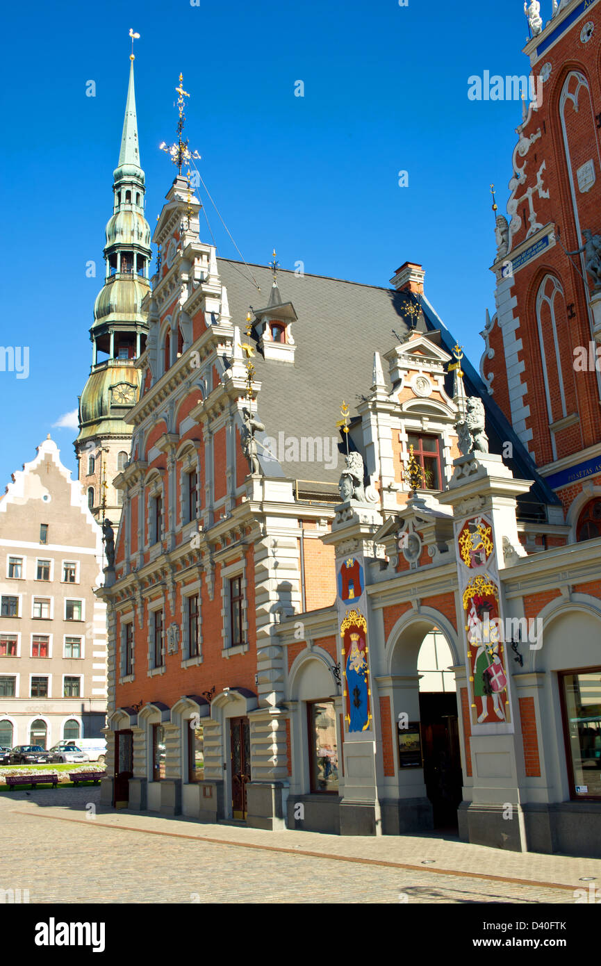 The historical place of the old town of Riga Stock Photo