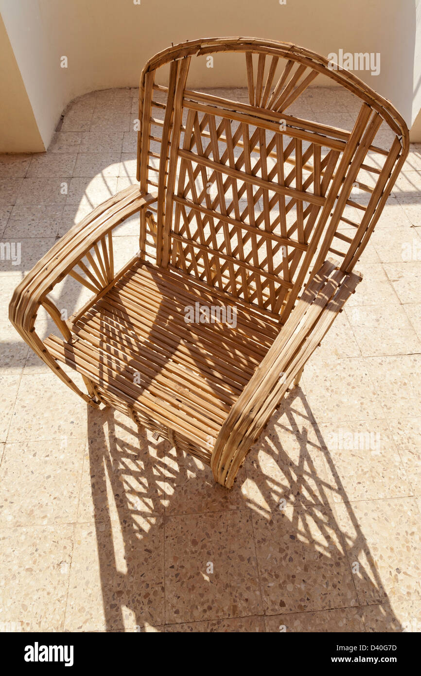 Cane type furniture made from palm fronds in Egypt Africa Stock Photo