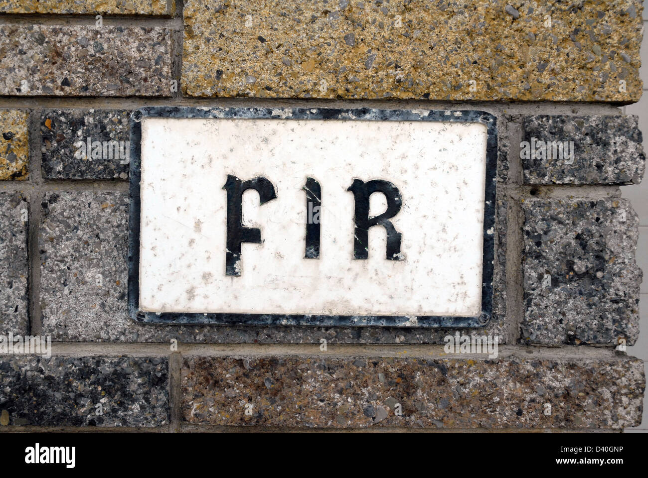 Fir is for Men's toilet or washroom in Gaelic, seen in Ireland Stock